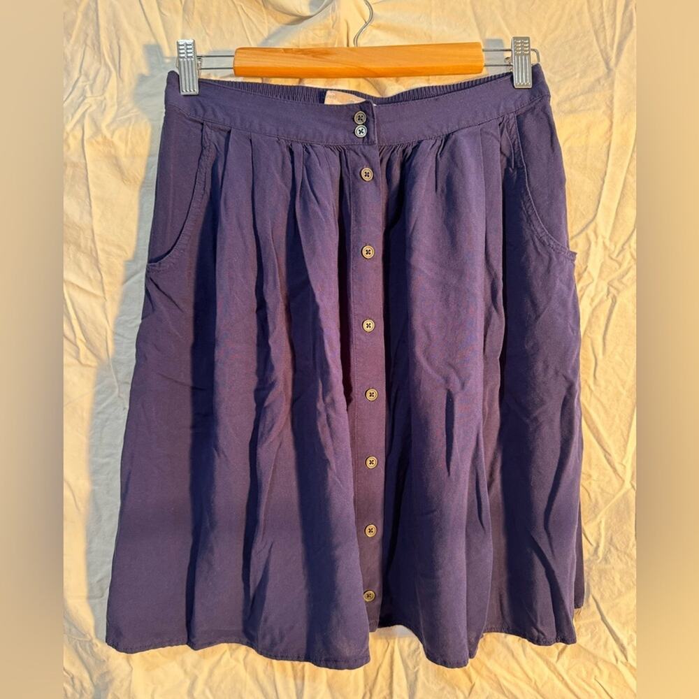 Forever 21 Navy Lightweight Pleated Mini Skirt Size Small School Girl Academia